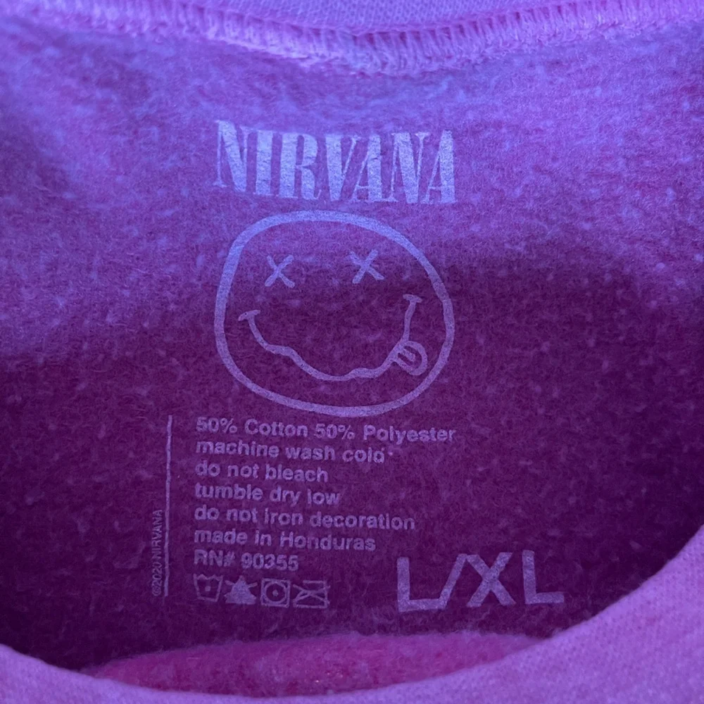 Pink NIRVANA Smiley 90s oversized Sweatshirt
